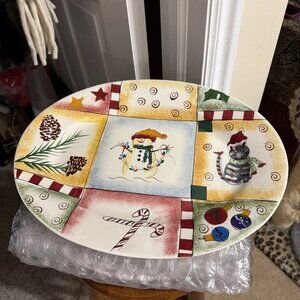 Pfaltzgraff 15" Oval Serving Platter Holiday Magic